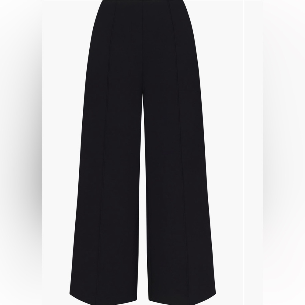 Spanx ponte knit cropped wide leg pull on pants